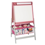 Детски Статив за Рисуване 3 в 1 - Черна Дъска, Бяла Дъска, Хартиена Ролка, SUPER GIRL