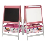 Детски Статив за Рисуване 3 в 1 - Черна Дъска, Бяла Дъска, Хартиена Ролка, SUPER GIRL