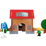 Детско Дървено Влакче, 88 Части, Локомотив с Батерия, 3+