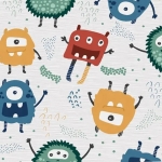 Детско Легло  140x70 см – Дървено, със Защита от Падане, MONSTER, За Деца 18+ месеца