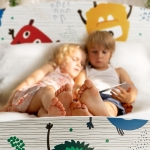 Детско Легло  140x70 см – Дървено, със Защита от Падане, MONSTER, За Деца 18+ месеца