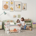 Детско Легло, Защита от Падане, Дървено, Подматрачна Рамка 70х140 см, FOREST