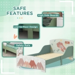 Детско Легло, Защита от Падане, Дървено, Подматрачна Рамка 70х140 см, FOREST