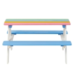 Детска Маса за Пикник с Пейки , Градинска, Дървена, Игри на Открито, RAINBOW, 89х79х50 см.