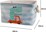 Кутия за Съхранение на Играчки, Дрехи, Козметика, Сгъваема, с Удобни Дръжки, за Детска стая, Спалня, Дневна - Динозавър