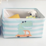 Кутия за Съхранение на Играчки, Дрехи, Козметика, Сгъваема, с Удобни Дръжки, за Детска стая, Спалня, Дневна - Динозавър