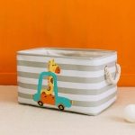 Кутия за Съхранение на Играчки, Дрехи, Козметика, Сгъваема, с Удобни Дръжки, за Детска стая, Спалня, Дневна - Жираф