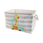 Кутия за Съхранение на Играчки, Дрехи, Козметика, Сгъваема, с Удобни Дръжки, за Детска стая, Спалня, Дневна - Жираф