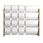 Органайзер за Детски Играчки  дърво и бяло 