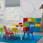 Детски Дървен Органайзер, Етажерка, Шкаф, Секция за Съхранение на Играчки и Книжки - 3 нива с 9 Текстилни Кутии - COLORS