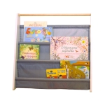 Преносима Детска Етажерка за Книги , Обзавеждане за Детска Стая, Бяло, Сиво