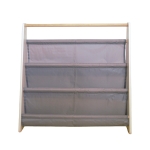 Преносима Детска Етажерка за Книги , Обзавеждане за Детска Стая, Бяло, Сиво