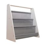 Преносима Детска Етажерка за Книги , Обзавеждане за Детска Стая, Бяло, Сиво