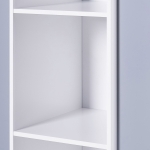 Въртяща се на 360 Градуса Секция ROCKET с Рафтове на 4 нива, Дървена - за Съхранение на Книги  и Играчки WHITE/GRAY