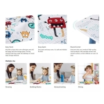 Детска Дървена Маса с 2 Столчета, Комплект - за Игра, Рисуване, Хранене - GHOSTS