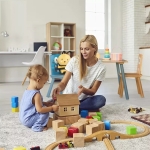 Детска Дървена Маса с 2 Столчета, Комплект - за Игра, Рисуване, Хранене - GHOSTS