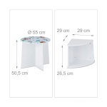 Детска Дървена Маса, Кръгла с 4 Стабилни Столчета, Комплект с Компактен Дизайн - DOGS