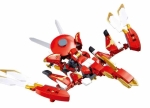 Конструктор Sluban ExoSuit Трансформер 2в1 робот превръщащ се в летящ червен кардинал 248 ел. с 1 фигурка 24x22x7 см
