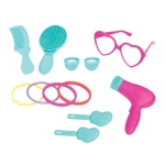 Барби Куфарче с Колелца Тоалетка с Козметичен Комплект с Изваждаща се Дръжка 24×36×13см, DEDE