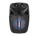 Преносима LED Караоке Тонколона, с Bluetooth, Micro SD, USB, FM радио, LED светлина, Черна