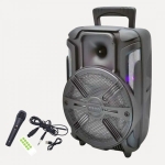 Караоке тонколона с микрофон и дръжка, Bluetooth, LED ДИСПЛЕЙ, ЦВЕТОМУЗИКА, FM tuner