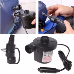 Електрическа помпа 12V/220V с 3 накрайника за надуваеми лодки, дюшеци, басейни, матраци AC/DC