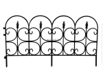 Декоративна ограда, 6части, 414х39см, черна