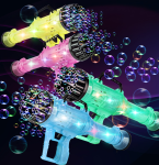 BubbleGun LED Машина за светещи сапунени балони с 21 дула, автомат за сапунени мехури | IGUANA.BG