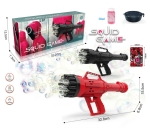 SQUID GAME Машина за сапунени балони с 21 дула, автомат за сапунени мехури BubbleGun, Игра на калмари