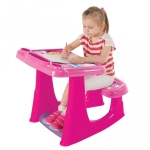 Детски чин-бюро със седалка 2в1, 70х55х56см, Barbie, Барби, DEDE