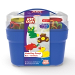 Комплект пластелини с формички, в синьо куфарче с дръжка, DEDE