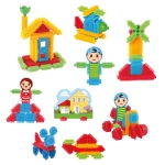 Конструктор Кактус с фигури в кофа, 80 части, DEDE