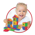 Конструктор - пъзел 2в1 CITY, 64 части, DEDE