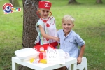 Докторски комплект в куфарче с колела + манта и шапка, 21 части, TECHNOK, Украйна
