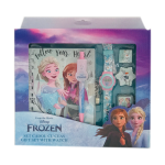 Подаръчен комплект FROZEN 6 части - дневник с катинарче, печат, гума, мастилница, химикал и часовник Замръзналото кралство