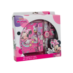 Подаръчен комплект Minnie Mouse 6 части - дневник с катинарче, печат, гума, мастилница, химикал и часовник Мини Маус