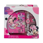 Подаръчен комплект Minnie Mouse 6 части - дневник с катинарче, печат, гума, мастилница, химикал и часовник Мини Маус