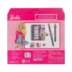 Подаръчен комплект BARBIE 6 части - дневник с катинарче, печат, гума, мастилница, химикал и часовник Барби
