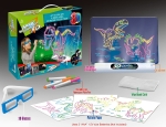 3D Светеща магическа дъска за рисуване Magic Drawing Board, Creative Kids Children Pen