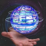 Летяща топка с радиоконтрол с USB кабел за зареждане Flynova Pro Flying Ball Boomerang Spinner Dynamic RGB Lights Double Pass