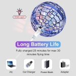 Летяща топка с радиоконтрол с USB кабел за зареждане Flynova Pro Flying Ball Boomerang Spinner Dynamic RGB Lights Double Pass