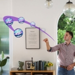 Летяща топка с радиоконтрол с USB кабел за зареждане Flynova Pro Flying Ball Boomerang Spinner Dynamic RGB Lights Double Pass