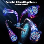 Летяща топка с радиоконтрол с USB кабел за зареждане Flynova Pro Flying Ball Boomerang Spinner Dynamic RGB Lights Double Pass