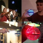 Летяща топка с радиоконтрол с USB кабел за зареждане Flynova Pro Flying Ball Boomerang Spinner Dynamic RGB Lights Double Pass