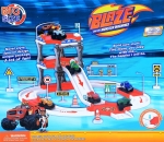 ГОЛЯМ Паркинг на два етажа Пламъчко и Машините с 4 колички Blaze and the Monster Machines