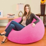 Надуваемо кресло барбарон до 100кг, INTEX, 107х104х69см, три цвята