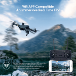 Сгъваем мини ДРОН 998 Pro с 4К камера WiFi връзка за начинаещи пилоти Micro Foldable Drone Set