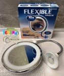 Огледало с LED светлина, 10х увеличение и гъвкаво захващане с вакуум