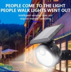Соларна лампа със сензор, ВОДОУСТОЙЧИВА, 42 LED светодиода, 3 режима, 2400 mAh батерия, Sihangark SH-1705C | IGUANA.BG