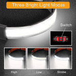 LED Челник-Лента, Фенер TM-G13 за глава с Акумулаторна батерия, 3 режима, USB